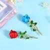 Rot Blau Rose Blume Broschen Für Frauen Dame Mode Luxus Blumen Anstecknadel Frühling Sommer Design Geschenk