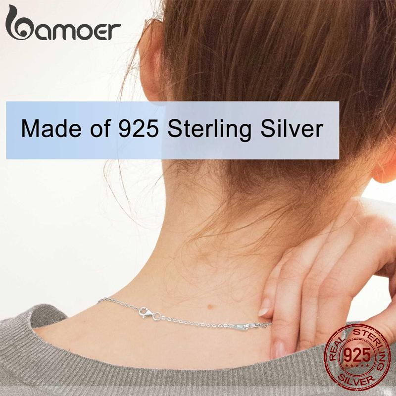 Bamoer 18K Gold Plated 925 Sterling Silver Extended Chains with Lobster Clasp Adjusable for Necklace Extender DIY Jewelry Making