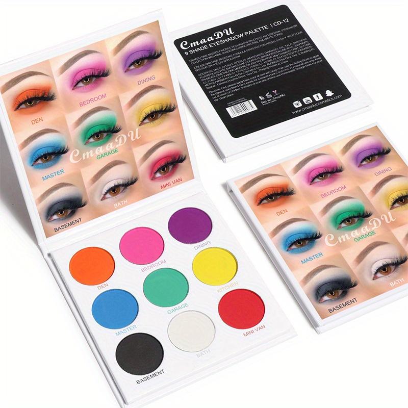 Shimmering and Long-Lasting 9-Color Eyeshadow Palette with Matte and Metallic Texture