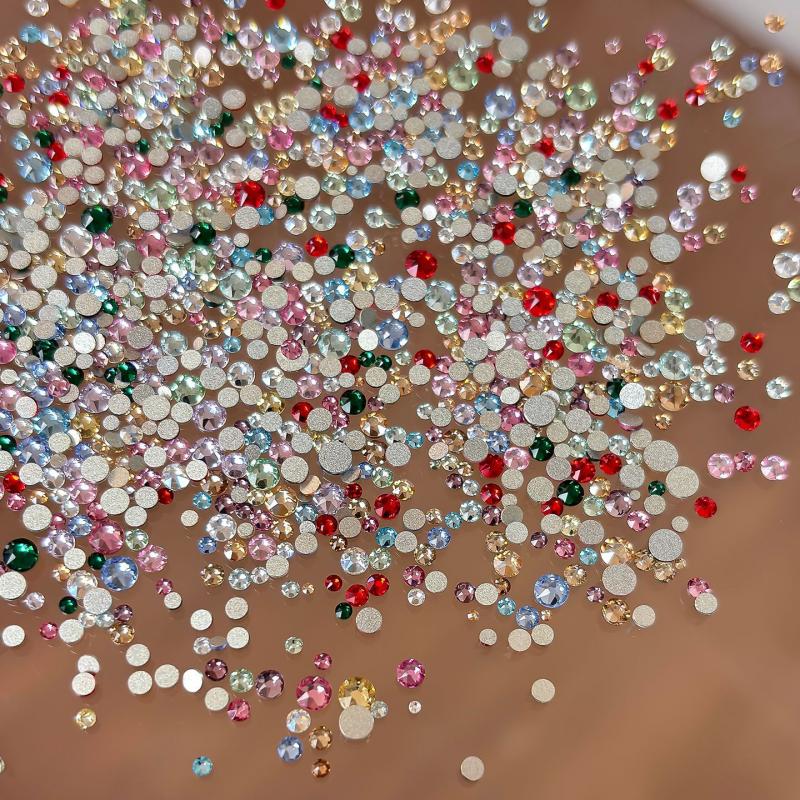 100Pcs 1.5-3Mm Glass Crystal Non Hotfix Rhinestones Craft Supplie Flatback Glitter Stones Nail Art Decorations Diy Accessories