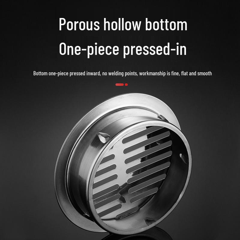 Non-Clogging Stainless Steel Floor Drain with Large Capacity & Direct PVC Insertion for Outdoor Use