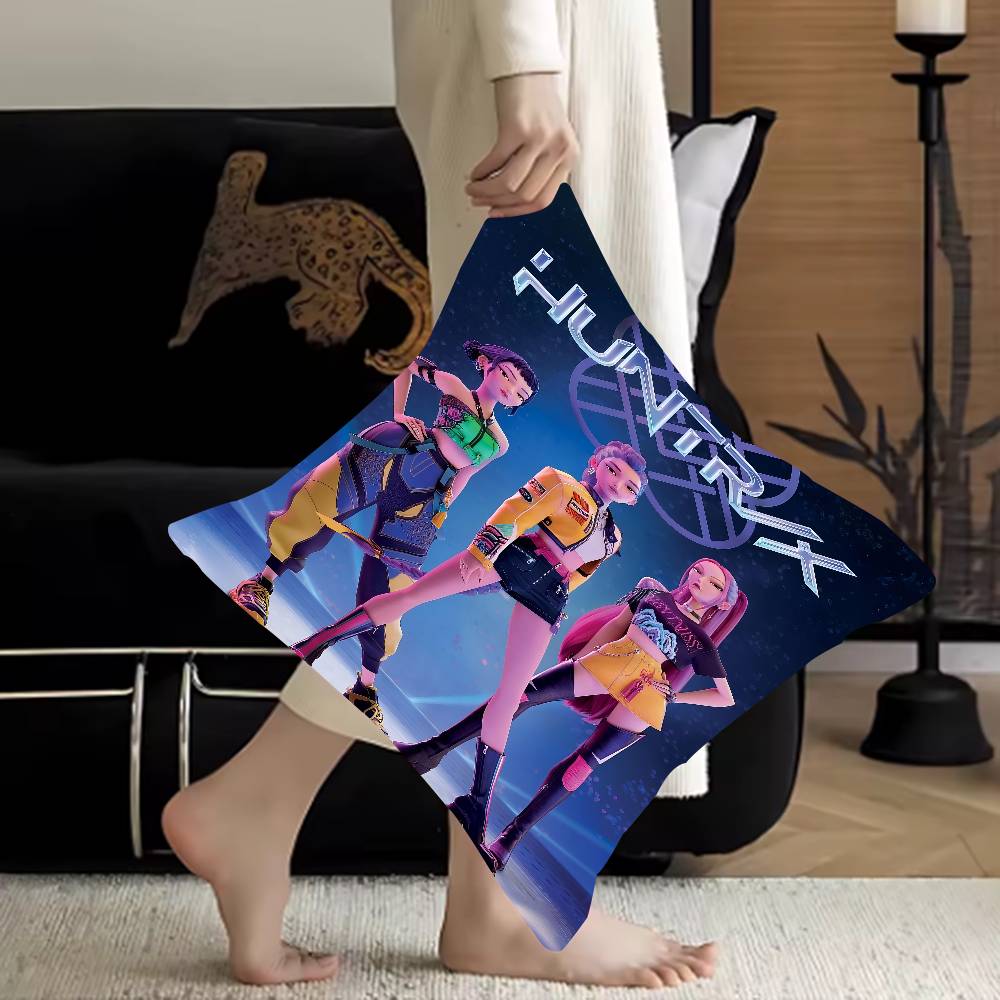 Kpop Demon Hunters Kuddfodral Personligt Kuddfodral Barn Sovrum Vild Party Dekor Kuddfodral Barn Födelsedag Babyshower Gåva