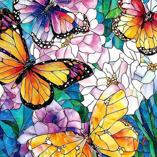 Acryl Sonnenfänger Puzzle Bunte Fensterdekoration mit Aufhängekette DIY Sonnenfänger Set für Erwachsene Haus Garten Dekoration