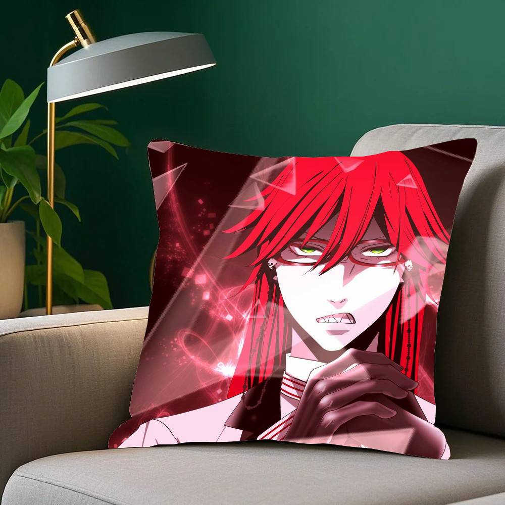 Grell Sutcliff Anime Black B-Butler Pillow Case Home Decor Throw For Sofa Bed Car Room Decor Gift Idea
