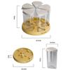 Transparent 6-Grid Storage Container Rotating Cereal Organizer New Grain Dispenser  Food Storage