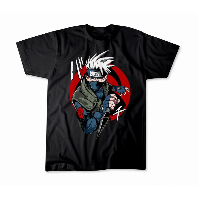 Anime Kakashi Hatake Naruto Men's Summer New Retro Fashion T-shirt Men and Women Japanese Anime