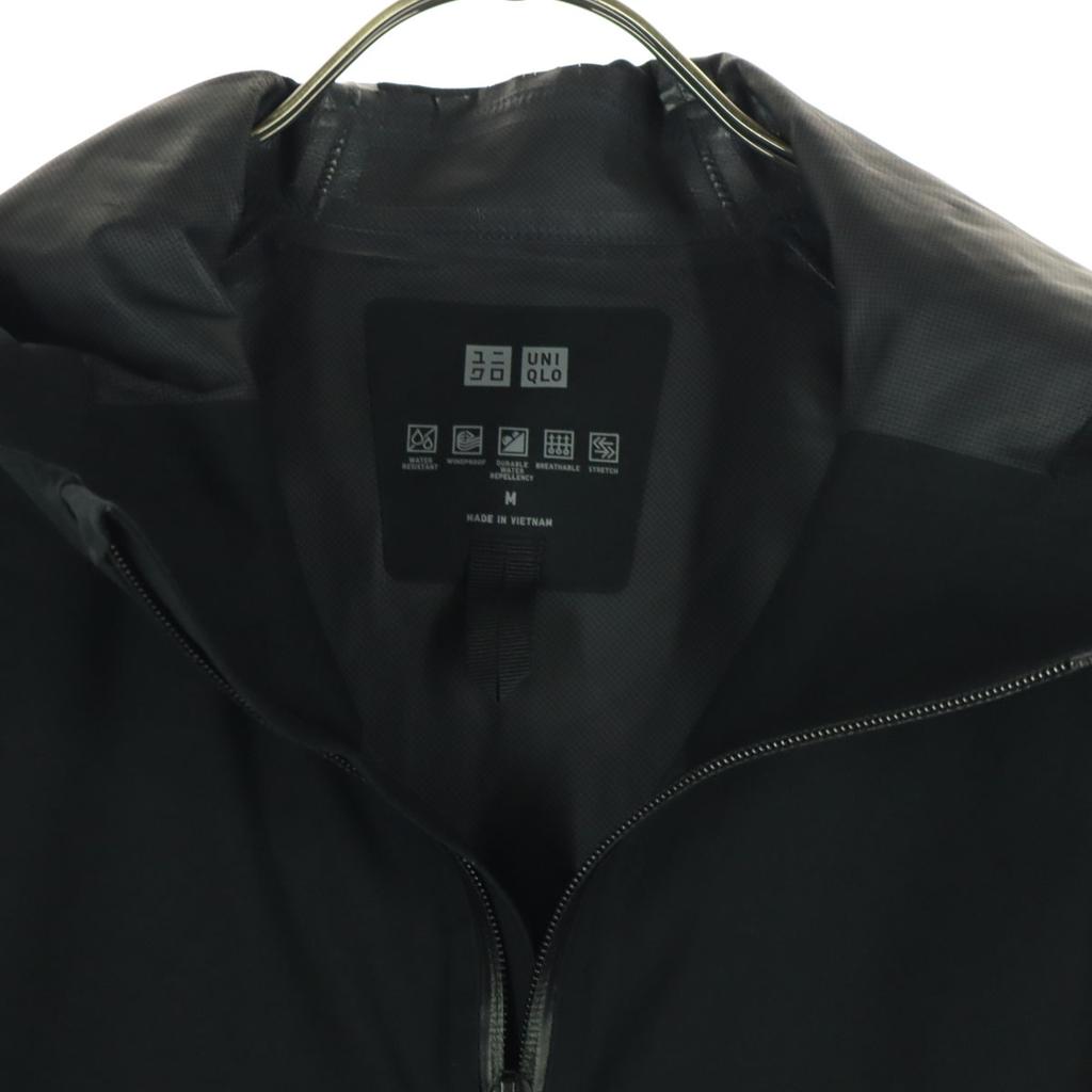 UNIQLO Plain Long sleeve Block Tech Jacket M black With hood Men's Used