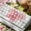 Teclas de Teclado Nuevas de Material Cerámico 21 Teclas Tema Corazón/Mariposa Teclas Translucidas Perfil Cherry para Teclados Mecánicos con Switch Mx