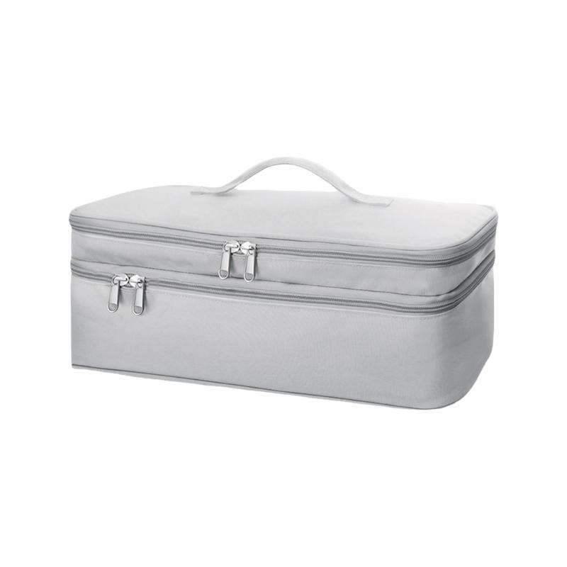 Portable Compact Blow Dryer Carrying Case With Double Layer Compartments Thickened EVA Protections Easy To Carry
