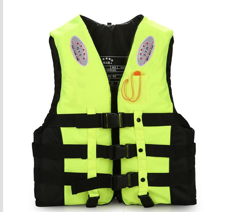 

Polyester Life Jacket Universal Swimming Boating Oxford Cloth Tools Outdoor Yellow,XXL