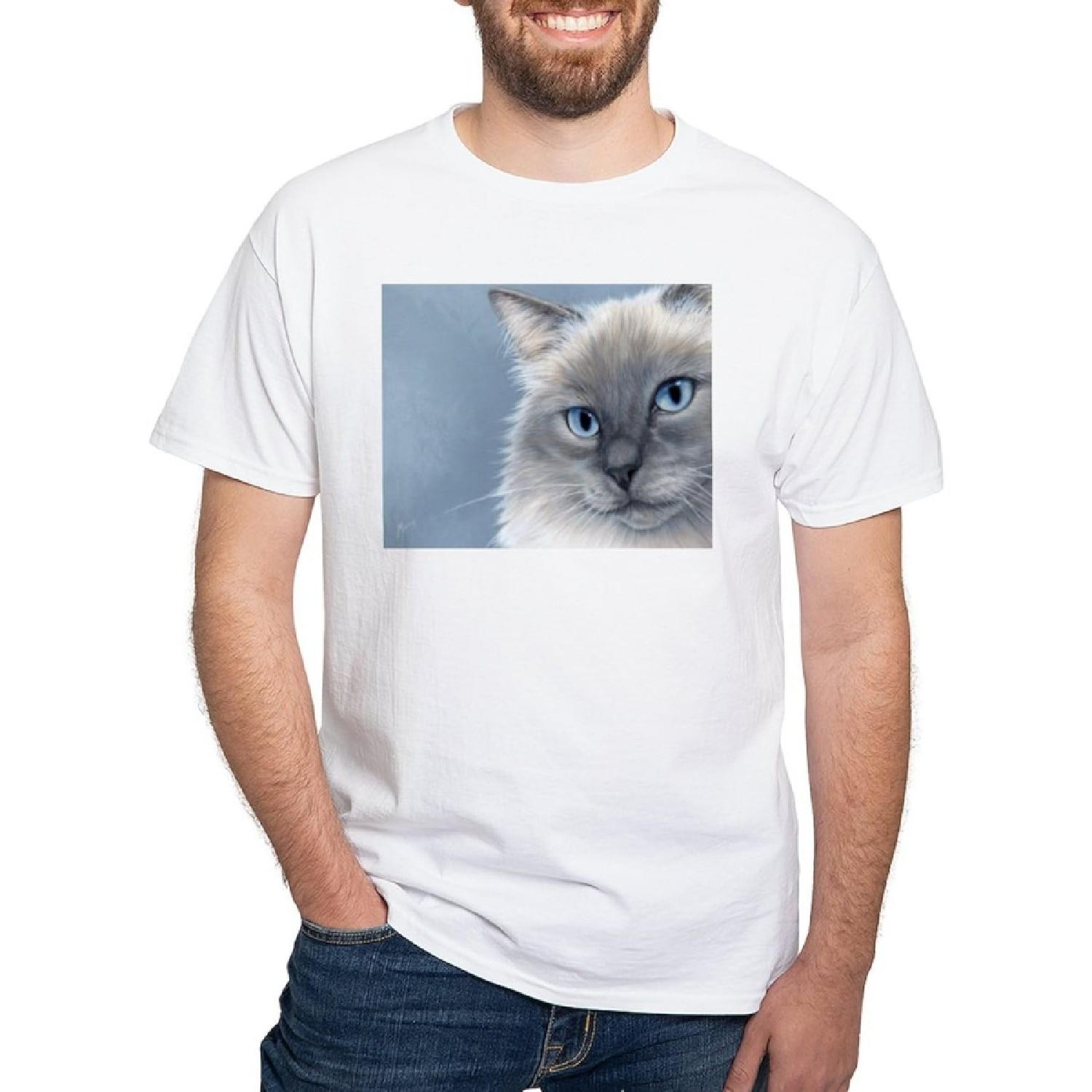 CafePress Ragdoll Cats Men s Value T Shirt Men s 100% Cotton, Classic Graphic White T-Shirt S