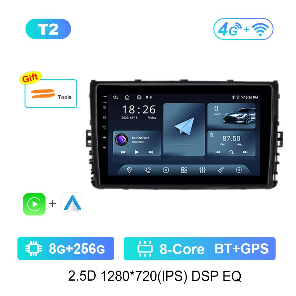 Android System Car Video Multimedia Player for VW MQB POLO VI Jetta MK7 T6 Bora 2018 - 2021 Navi GPS WiFi DSP Stereo 4G BT