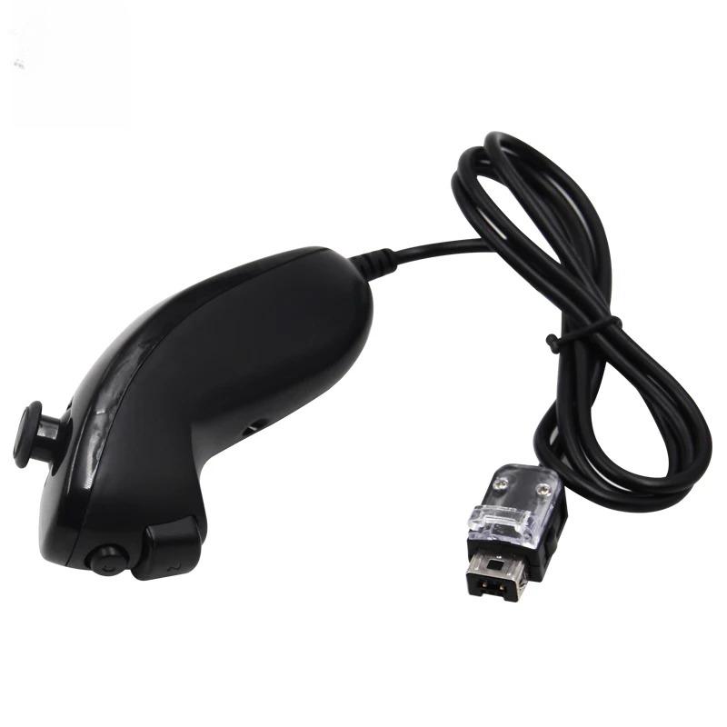 For Nintendo Wii Game Controller 5 Colors Nunchuck Hand Curved Game Handle Controller Nunchuk for Wii Gamepad Accessories