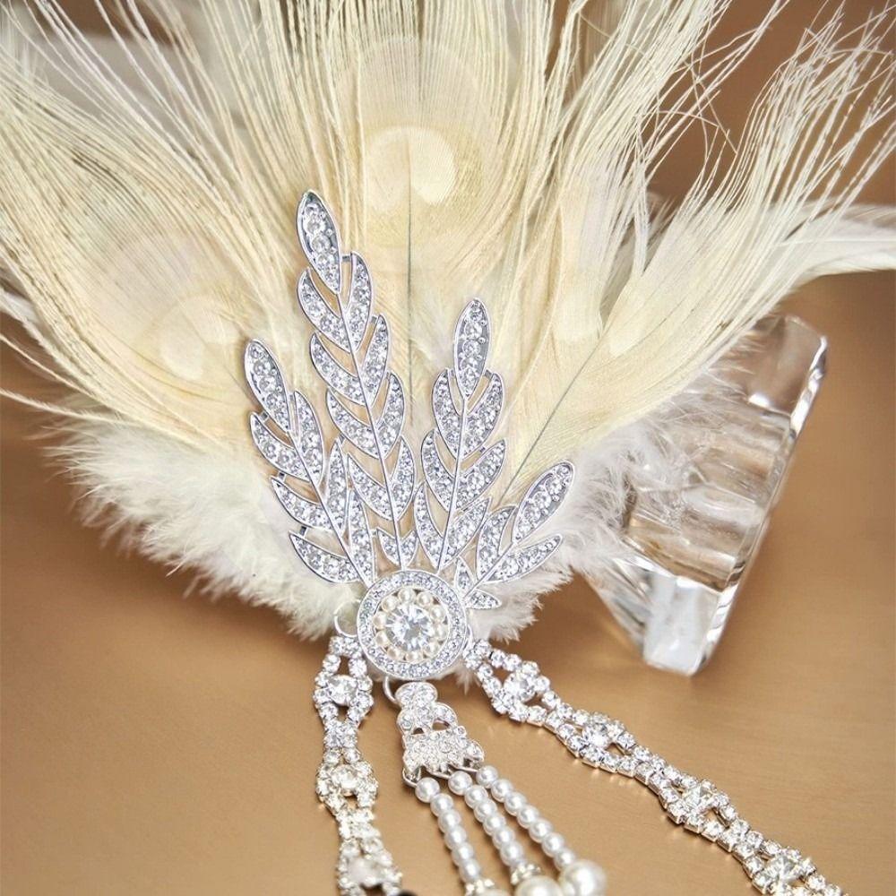 1920er Jahre Stil Flapper Kopfschmuck Strass Quaste Kopfschmuck Haaraccessoires Fotoshooting