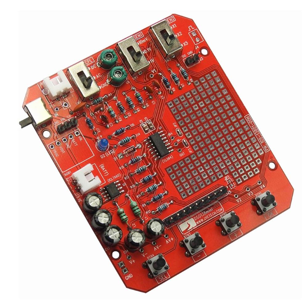 Digital Oscilloscope Kit DIY Learning Pocket-size DSO138mini Upgrade with Acrylic Protection Case