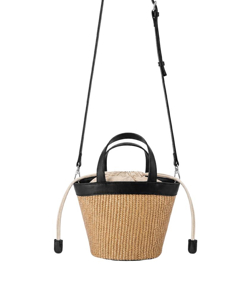 Myuteupeuleim Mare Rattan Bucket Bag - Black