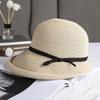Big eaves hat women's summer small fresh versatile sun hat sun protection sun hat foldable braided hat women