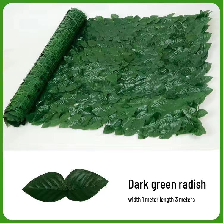 Konstgjord Grön Bladstaket för Balkong- eller Trädgårdsdekoration