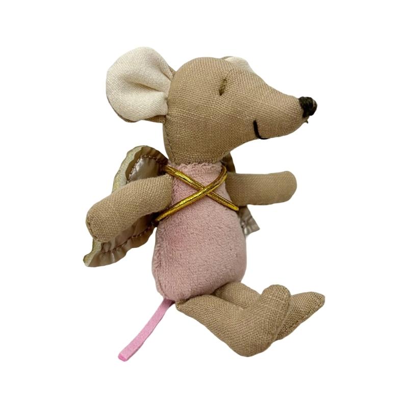 Adorable Cotton Linen Mouse Toy Creative Mouse Doll Animal Gift for Infant Photography Props and Nursery Decoration