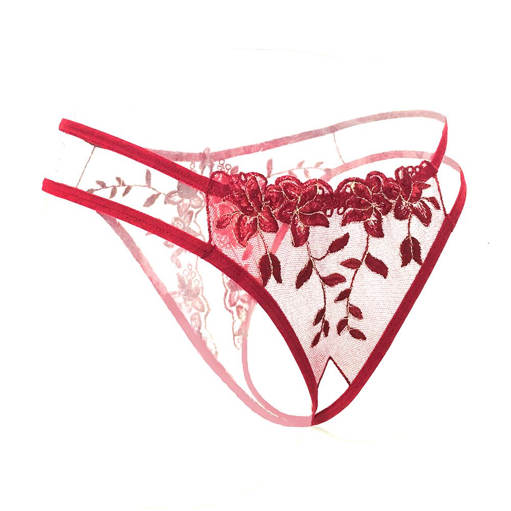 Sexy Lingerie Women Thong Lace Crotchless Underwear Mesh See-Through Briefs Porn Hollow Out Women's Underwear Nighties For Sex