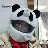 Motorbike Helmet Cover Motorcycle Full Face Decorative Head Ultra-Thick Protector Easy to Install Animal Plush Decoration Full-face Shield