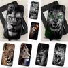 Animal Cover Tiger Lion Phone Case For Samsung Galaxy A73,31,8,9,53,32,72,41,J7,52,71,22,Note Soft Black Silicone Cover