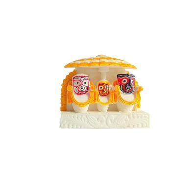 Jagannath Idool, Marmer, Fantasie, 9 Cm, 3 Cm, Veelkleurig