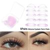 5Pairs Eyelash Extension Silicone Eyelash Perm Pads Reusable Sticky Lashes Rods Women
