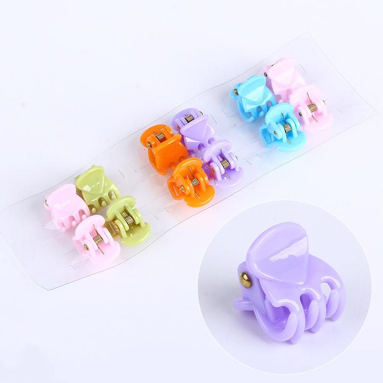 12 stk Sweet Mini Plastic Claw Barrettes For Kvinner Jenter Hårklemmer Hår Krabbeklemmer Styling Sminkeverktøy Koreansk hårtilbehør