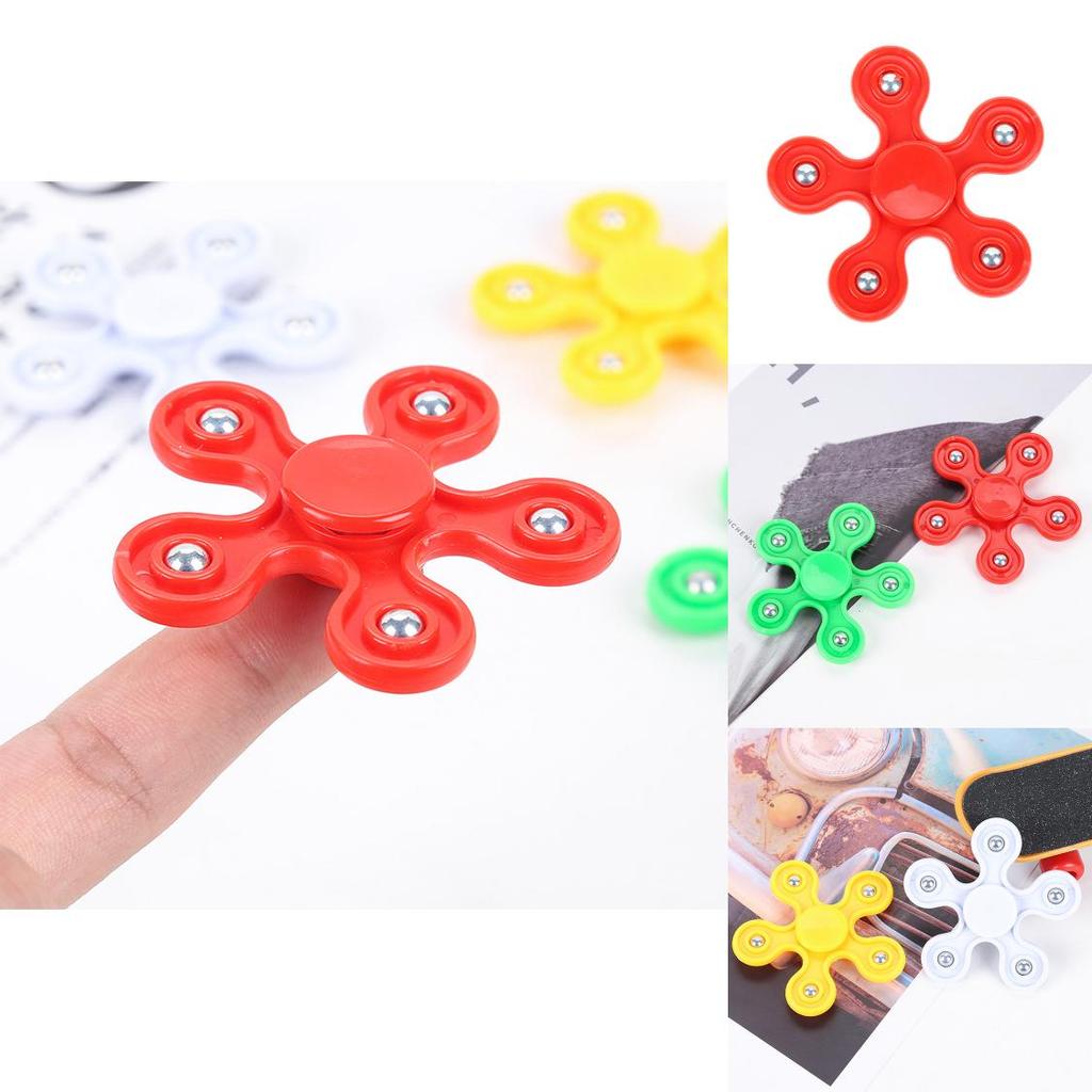 Fivestar Finger Spinner Giroscopio in Plastica con Cuscinetti a Spirale per Sollievo dallo Stress e Concentrazione
