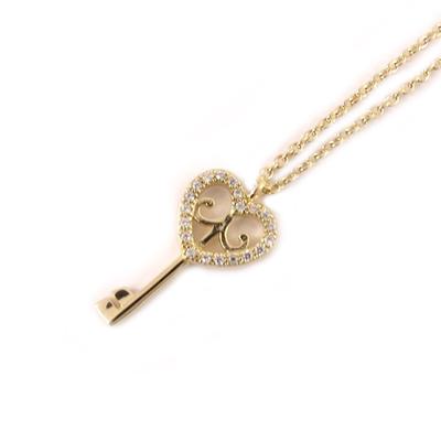 [L0357] - Κολιέ Επιχρυσωμένο 'Κλειδί της Αγάπης'