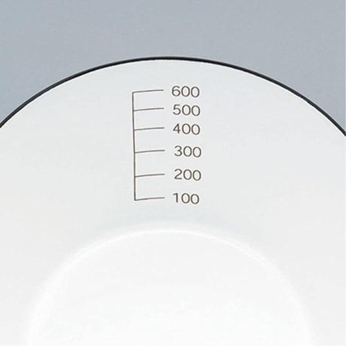 Fuji Enamel Stain-Resistant Milk Pan NEIGE, 14cm, 0.7L, Painted Finish, White, N-14M, with Measuring Tape