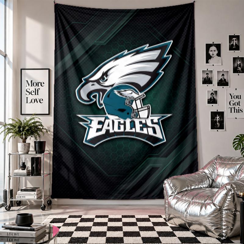 Philadelphia Eagles Wandteppich Heimdekoration Wandbehang Tuch für Schlafzimmer Wohnzimmer Hintergrund