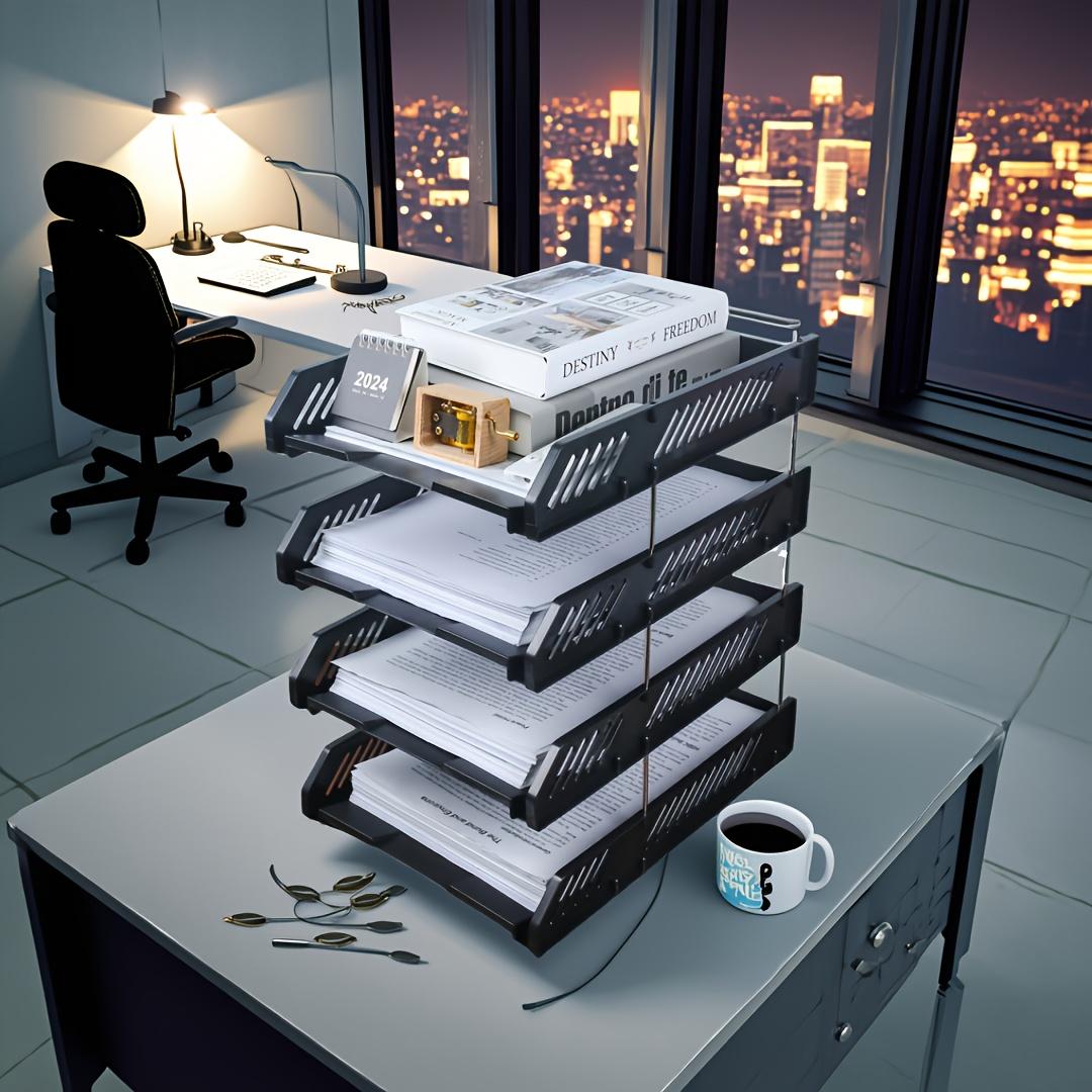Office A4 Document Holder Desktop Organizer with Thickened Multi-Layer File Storage and Desk Tray for Office Supplies 6070₽