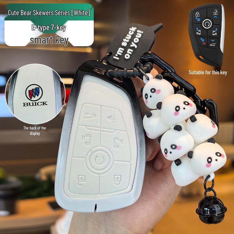 Light Blue Key Cover for Buick Models: Excelle, Encore, GL8, Verano, GL6, Regal, LaCrosse - Designed for Women