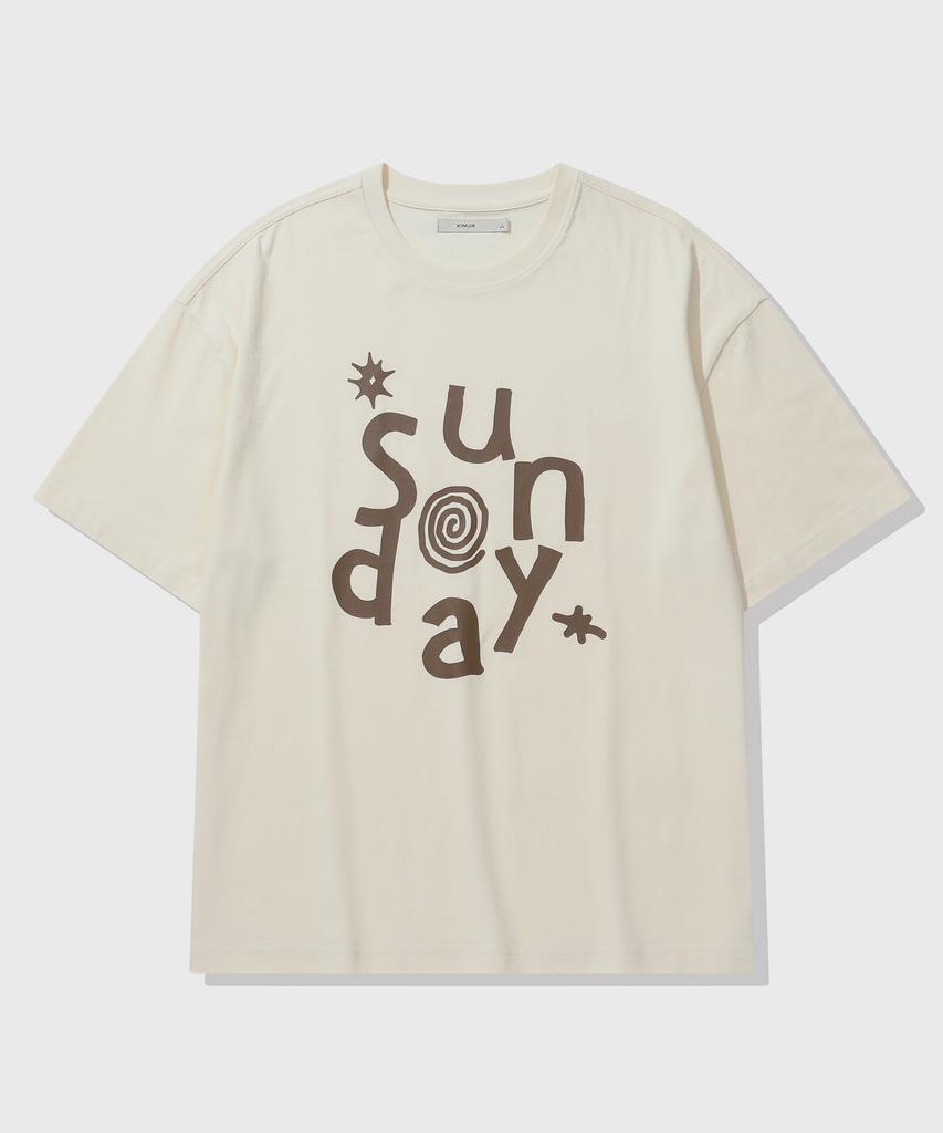 KIIMUIR Sunday Vibe Short Sleeve T-Shirt_Ivory