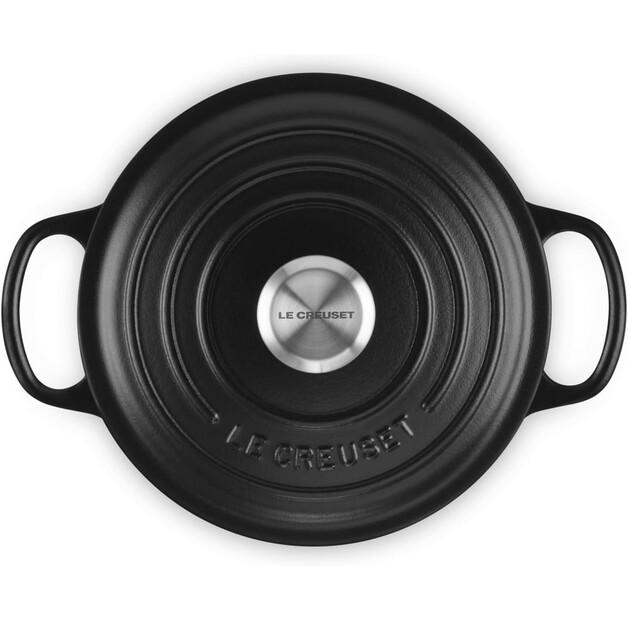 Чугунная жаровня Le Creuset Signature круглая 18 см чёрная 1,8 л (21177180000430)