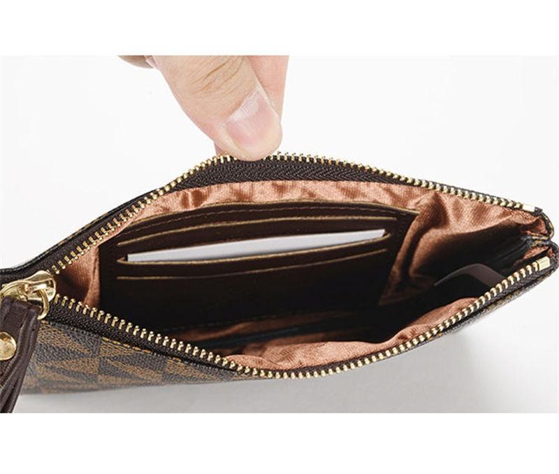 Vintage Design Pattern Handbags for Women Men Phone Bags Long Zipper Purse Artificial Leather Card Holder Wallets