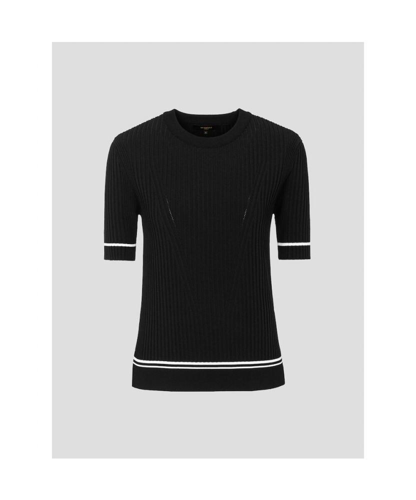 BEANPOLE GOLF [B_Under] Women'S Ribbed Mix Short Sleeve Pullover - Black