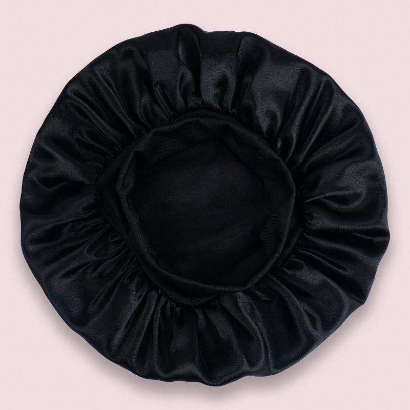 Solid Hair Bonnet Silk Bonnet Satin Bonnet Valentine's Day Valentines Hair Protection Cap Black Nighttime Care Daytime Home Comfort Beauty Tool