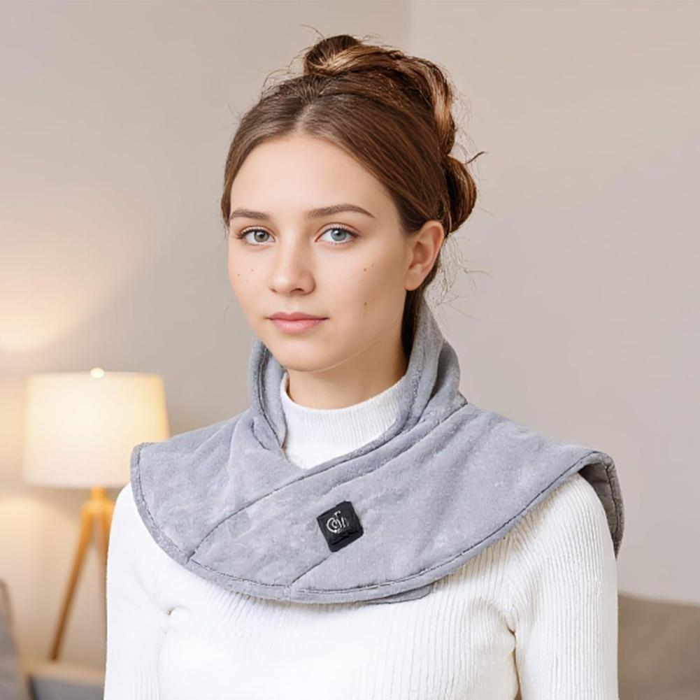 Portable USB Electric Heating Neck Shawl with Three Temperature Levels for Comfortable Warmth and Muscle Relief