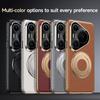 Vegan Leather Magnetic Case For Huawei Pura 80 Ultra Pro+ Plus Cover With Hidden Stand Bracket Thin New Trendying Shell Luxury