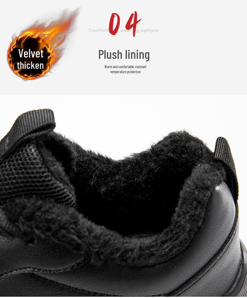 Couple's Plus Size Winter Cotton Running Shoes - Comfortable Casual Sports Footwear