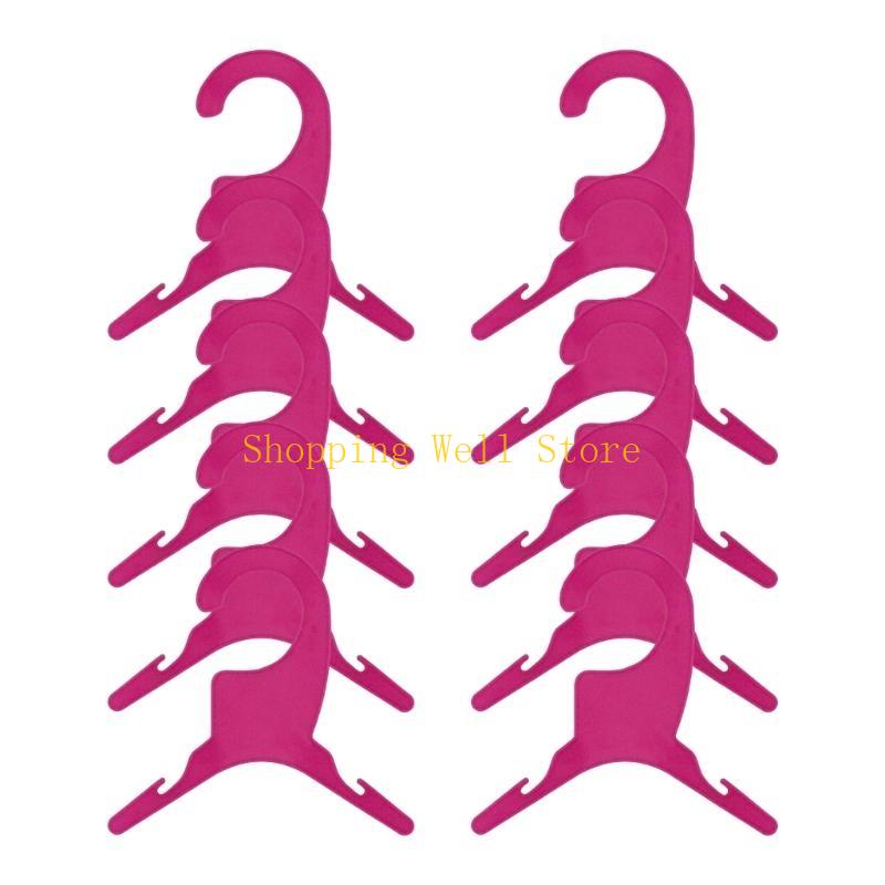 KX4B 10pcs Plastic Pet Clothes Hangers Organizing Rack For Pet Owners And Groomers