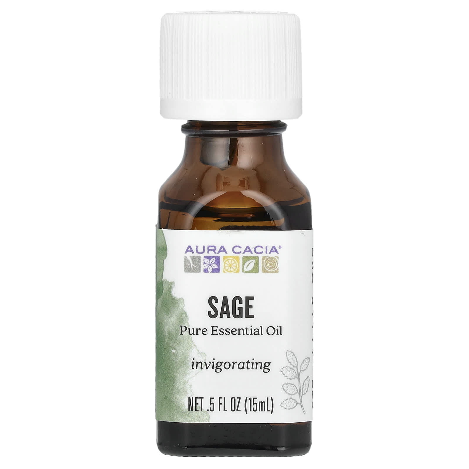 

Pure Essential Oil, Sage, 15 Ml (0.5 Fl Oz)