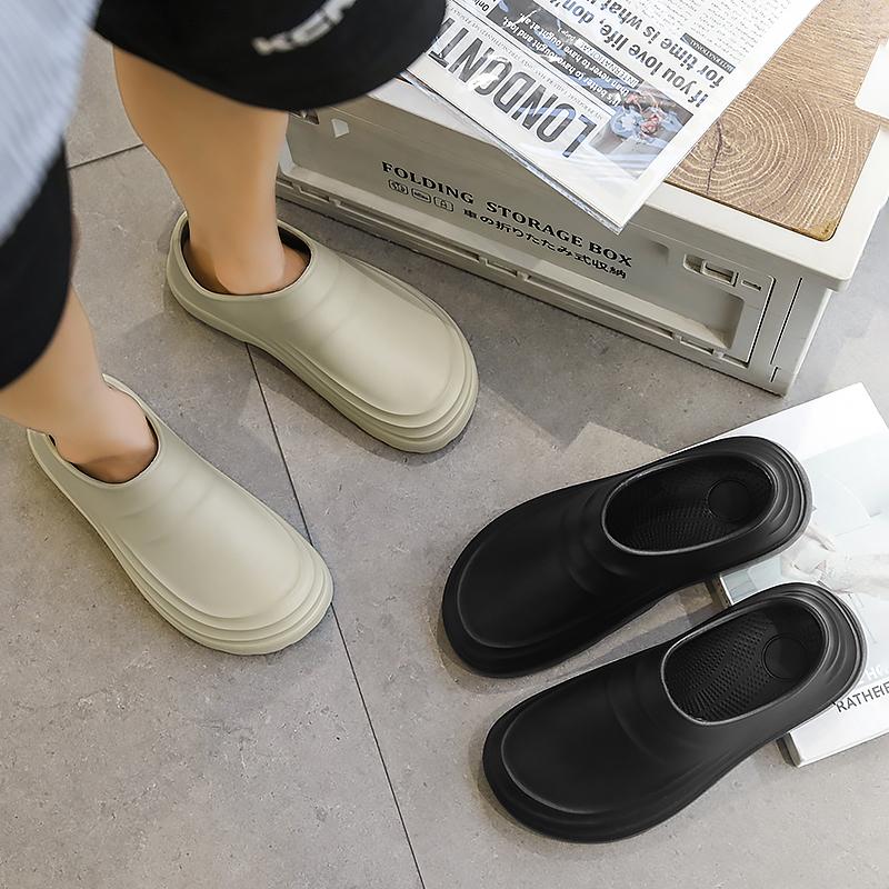 Fashion Summer Men Chef Shoes Oil Proof Kitch Shoes Lazy Slippers Casual Trendy Casual Shoes One Step Fashion Garden Shoes For Beach