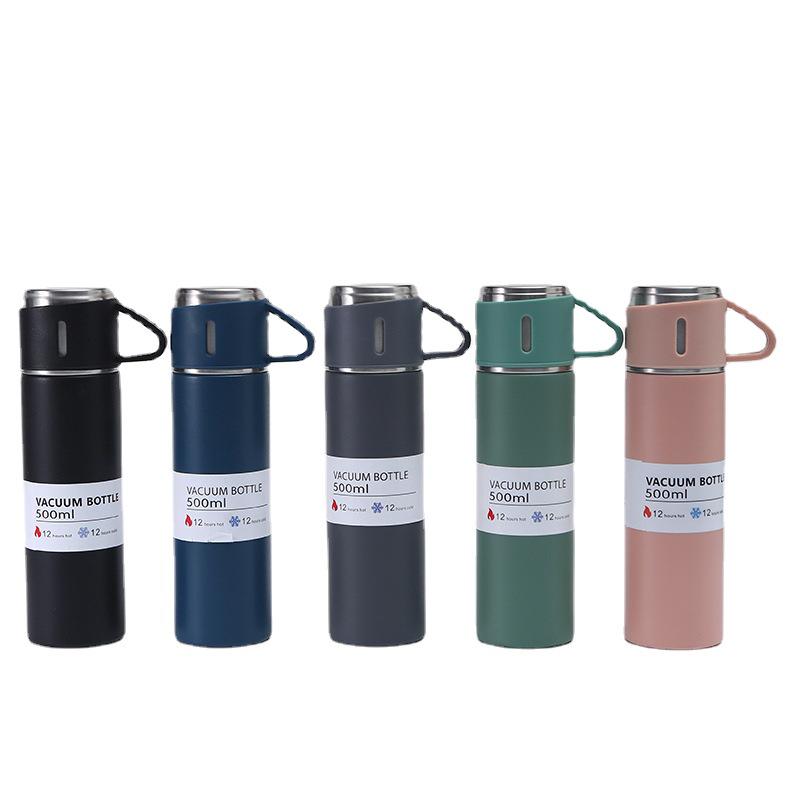 304 Stainless Steel Insulated Travel Cup Set with Three Lids - Perfect Business Gift for Men and Women