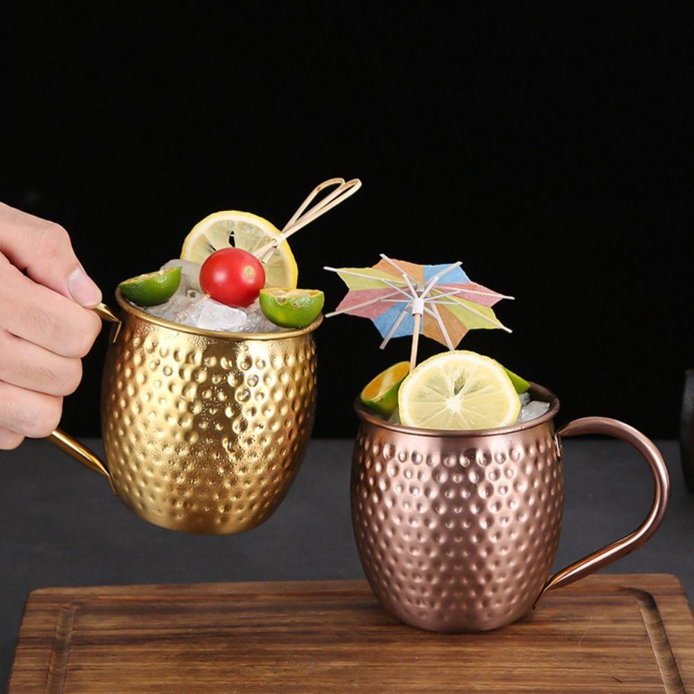 520ml Drinking Cup Retro Beer Mug Wine Cup Stainless Steel Cup Bar