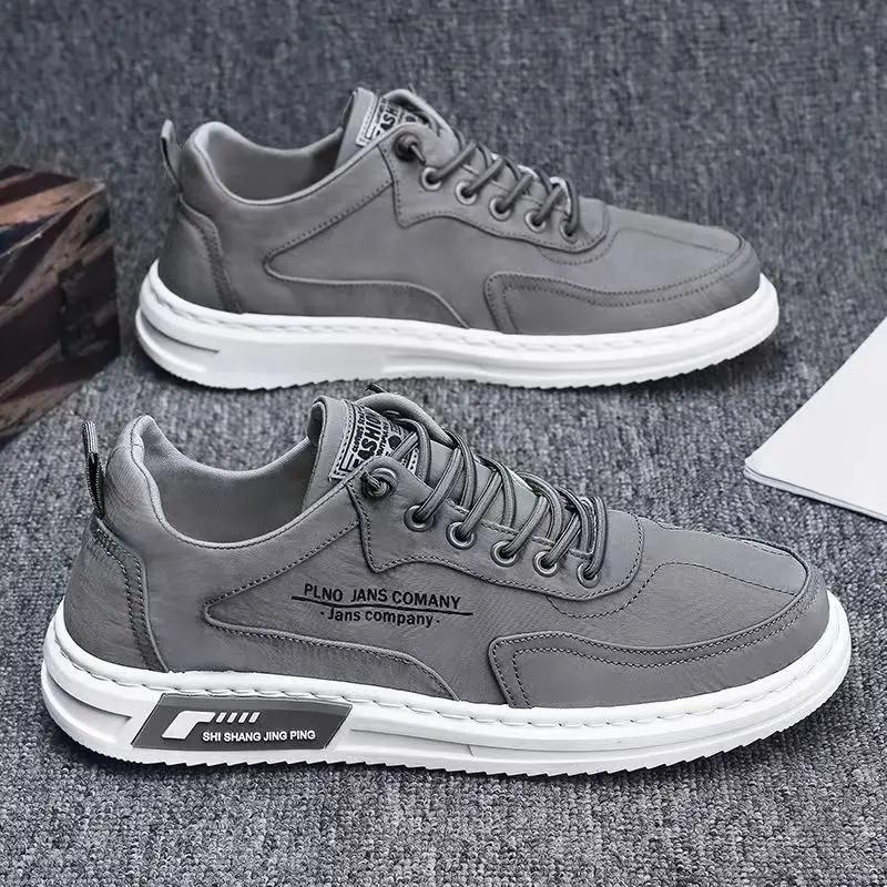 Canvas Shoes Man Summer Breathable Men Casual Shoe Lace-up Lightweight Flat Shoes for Men Non-slip Wear-resistant Sport Sneakers