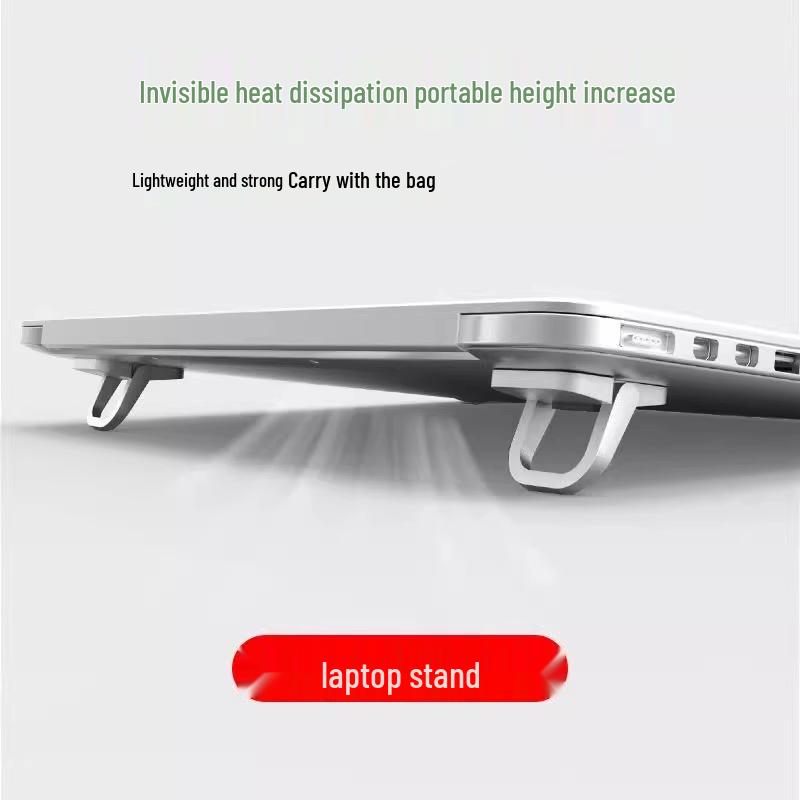 Adjustable Zinc Alloy Foldable Laptop Stand with Storage